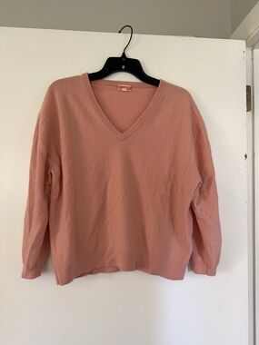 J Crew cropped cashmere V-neck sweater